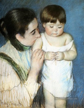 Mary Cassatt œuvres - Le jeune Thomas et sa mère mères des enfants Mary Cassatt